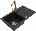 K&ouml;&ouml;givalamu Mexen Pablo 6510751010-77+671600-50+66911-50, graniit, 75 cm x 43 cm x 16.1 cm, kuldne/must