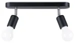 Valgusti kohtvalgusti Sollux Fornes 2 SL.1121, E27, 2 x 60 W, ilma katteta / must v.