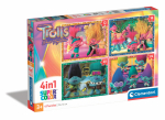 Pusle 4in1 Clementoni TROLLS 4IN1 21527, 19 cm x 14 cm, 72 tk
