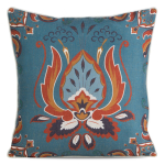 Dekoratiivpadjap&uuml;&uuml;r JLQ-02, oranž/t&uuml;rkiissinine, 45 cm x 45 cm