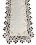 Piklik laudlina ristk&uuml;likukujuline G01-02, kreemjasvalge, 50 x 100 cm