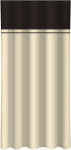 &Ouml;&ouml;kardin ZMH-141, kreemjasvalge/tumepruun v., 160 cm x 250 cm