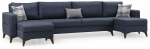 Diivanvoodi Atelier Del Sofa Kristal, antratsiit v., 90 x 351 cm x 86 cm