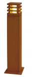 Vabalt seisev v&auml;lisvalgusti SLV Rusty Square 70, 9W, LED, IP55, pruun v., 12 cm x 71 cm