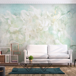 Fototapeet Artgeist Blossoming Among Pastels - Abstract With Floral Motif And Patterns, 70 cm x 100 cm