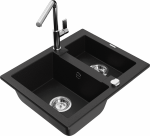 K&ouml;&ouml;givalamu koos kraaniga Mexen Carlos Flora, graniit, 58.2 cm x 47.5 cm x 17.7 cm, h&otilde;be/must/kroom