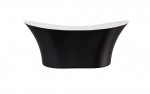 Vann, teisaldatav Besco Amber Matt, 170 cm x 80 cm x 72 cm, ovaalne, must