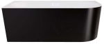 Vann, teisaldatav Besco Zoya Black&White, 150 cm x 75 cm x 58 cm, vasakpoolne, valge/must