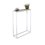 Konsoollaud ADRK Lucas, valge v./pruunikas v., 20 cm x 60 cm x 80 cm