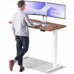 Kirjutuslaud reguleeritava k&otilde;rgusega Desktronic HomePro, 140 cm x 70 cm, 61 - 125.5 cm, valge v./p&auml;hklipuud v.