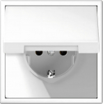 Pistikupesa Liregus Modern IKL16-208-01.M/WM, maandusega, IP44, valge matt v.