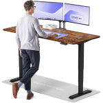 Arvutilaud reguleeritava k&otilde;rgusega Desktronic HomePro, 180 cm x 80 cm, 63 - 128 cm, must v./p&auml;hklipuu v.