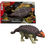 M&auml;ngukujuke Mattel Jurassic World Rebirth Wild Roar Ankylosaurus, pruun v./roheline v./oranž v.