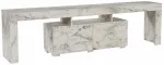 TV-laud Nordure Enclave, valge v./hall v., 31.3 cm x 180 cm x 50 cm