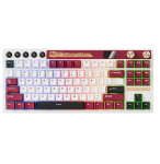 Juhtmega m&auml;nguklaviatuur Royal Kludge RK M87 M87-F-CS-US Cream switch, Inglise (US), valge v./punane v.