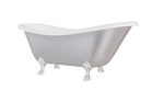 Vann, teisaldatav Besco Otylia Glam, 170 cm x 77 cm x 69.5 cm, ovaalne, h&otilde;be/kroom