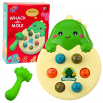 M&auml;ng, haamriga, dinosaurus Lean Toys Whack A Mole Mini, 22 cm, roheline v.