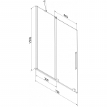 Vannisein Mexen Velar, 75 cm x 150 cm, gold/matt