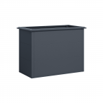 Lillepott 4IQ Metallic, metall, 100 cm x 50 cm, antratsiit v.