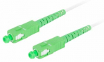 Optiline kaabel Lanberg Patchcord FO-SASA-SS31-0100-WH SC/APC, SC/APC, 10 m, valge v./roheline v.