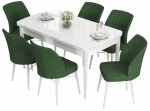 S&ouml;&ouml;gitoa komplekt Kalune Design Eva, valge v./khaki v.