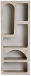 Raamaturiiul Nordure Venus, marmor v./liivakarva pruun v./travertine v., 150 cm x 60 cm x 32 cm