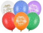 &Otilde;hupallide komplekt &uuml;mmargune PartyDeco Happy Birthday To You, mitmev&auml;rviline, 6 tk