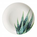 Taldrik magustoidu Ambition Cactus, &Oslash; 19 cm, valge v./roheline v.