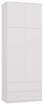 Riidekapp SS-90, valge v., 50 cm x 90 cm x 240 cm, 2 tk