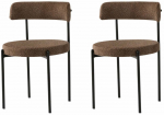 Toolide komplekt Kalune Design Gini 4019 V2 974NMB1898, matt, must v./pruun v., 50.5 cm x 48.5 cm x 75.5 cm, 2 tk
