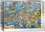 Pusle Eurographics Crazy Map Of Europe, 99.7 cm x 67.6 cm, 2000 tk, mitmev&auml;rviline