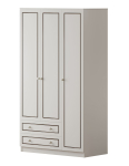Riidekapp Kalune Design Rb-093-01, valge v./hall v., 105 cm x 52 cm x 180 cm