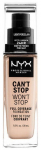 Vedel jumestuskreem NYX Professional Makeup Can't Stop Won't Stop, cswsf1.3 light porcelain, 30 ml