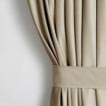 &Ouml;&ouml;kardin, lipsuga Restilo Velvet Pleat, liivakarva pruun, 140 cm x 245 cm