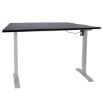 Kirjutuslaud reguleeritava k&otilde;rgusega Home4you Ergo 1-Motor, 140 cm x 80 cm, 71 - 121 cm, must v./hall v.