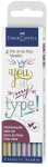 Vildikad Faber Castell Pitt Artist Pen Metallic, &uuml;hepoolsed, 4 tk