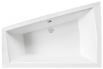 Vann, sisseehitatav Besco Intima Duo Slim Left 180, 180 cm x 125 cm x 41.5 cm, vasakpoolne, valge
