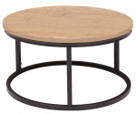 Kohvilaud Home4you Brite, must v./puidu v., 60 cm x 60 cm x 32 cm