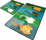 Vannitoamattide komplekt Foutastic Gatto Carino 359CHL2562, mitmev&auml;rviline, 100 cm x 60 cm