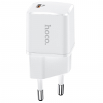 Telefoni laadija Hoco N10 PD20W USB-C, valge v., 20 W