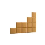 Dekoratiivsed tekstiilist seinapaneelid Quadratta, 160 cm x 200 cm, 3.5 cm, kollane v., 12 tk