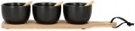 Serveerimisn&otilde;u koos kandikuga, komplekt Homla Fincan Basic, 32 cm x 7 cm, &Oslash; 8 cm, must v., portselan /bambus