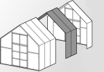 Kasvuhoone pikendusraam Klasika House, 200 cm
