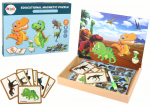Magnetiline pusle Lean Toys Theme Of Dinosaurs World, mitmev&auml;rviline