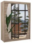 Riidekapp ADRK Alen 150, pruun v./pruunikas v., 58 cm x 150 cm x 200 cm, peegliga