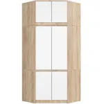 Riidekapp Akord Furniture Factory S100, valge v./sonoma tamm v., 100 cm x 50 cm x 235 cm