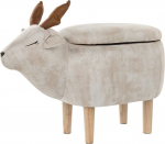 Tumba Beliani Reindeer, beež v., 31 cm x 63 cm x 40 cm