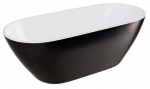 Vann, teisaldatav Besco Moya Black&White, 160 cm x 70 cm x 57 cm, ovaalne, valge/must