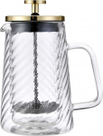 Kohvikann French Press Klausberg KB 7765, 0.35 l, l&auml;bipaistev v./kuldne v./must v.