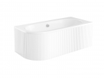 Vann, sisseehitatav Besco Avita Right, 150 cm x 75 cm x 55.5 cm, as&uuml;mmeetriline, valge